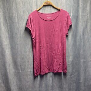 🏴 Tahari Pink Short Sleeve T-Shirt size XL
